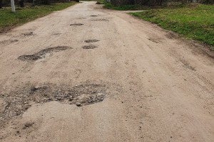 Разбитая дорога ул. Пролетарская